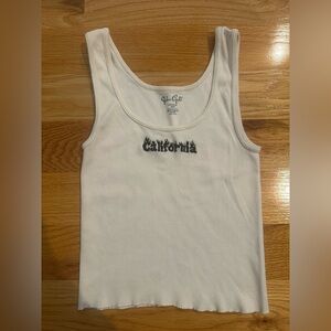 John Galt/Brandy Melville Cream California Tank Top